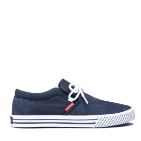 Womens Supra Low Top Shoes CUBA Navy/White/white | AU-35023